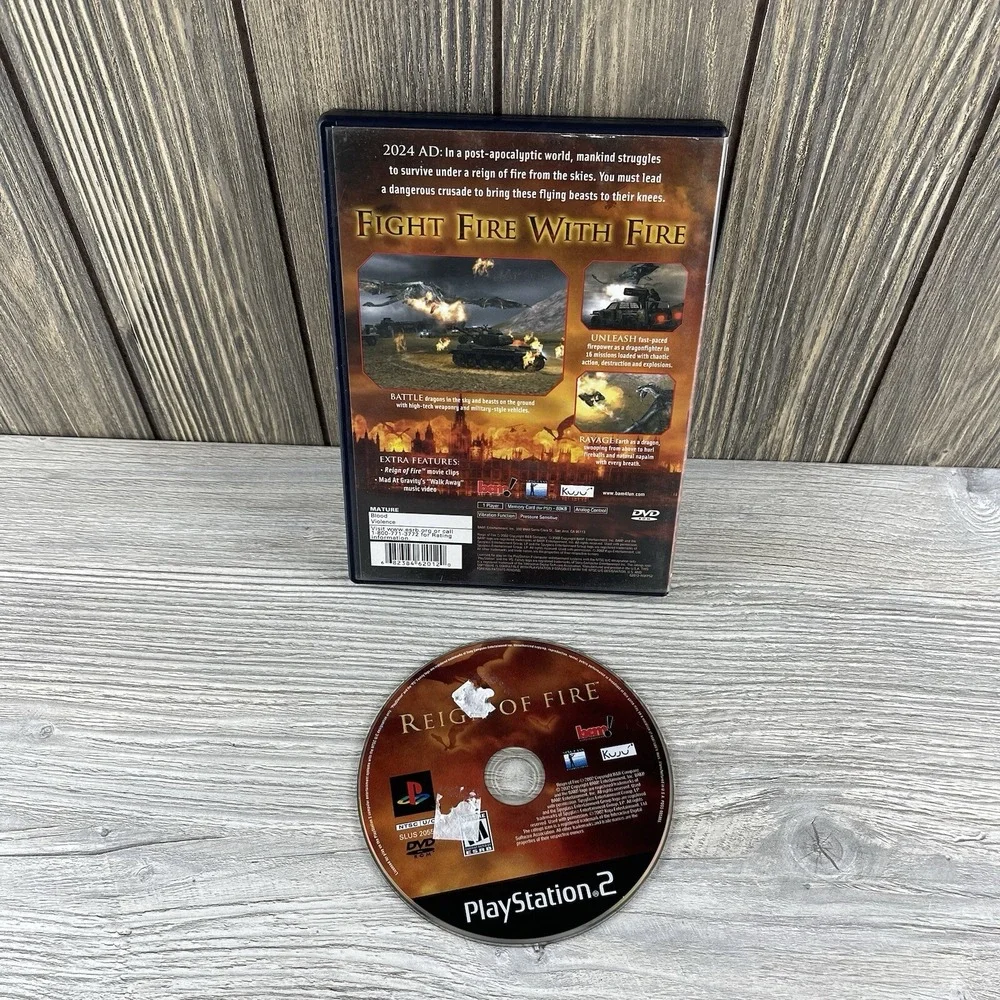 Reign of Fire PS2 Sony Playstation 2 Video Game Tested Working
